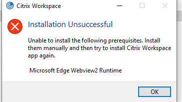 Cannot install Citrix Workspace 2603 on Windows 32-bit, native