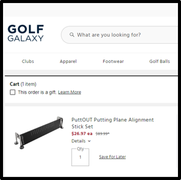 PuttOUT Putting Plane Alignment Stick Set - Training Aids, GPS