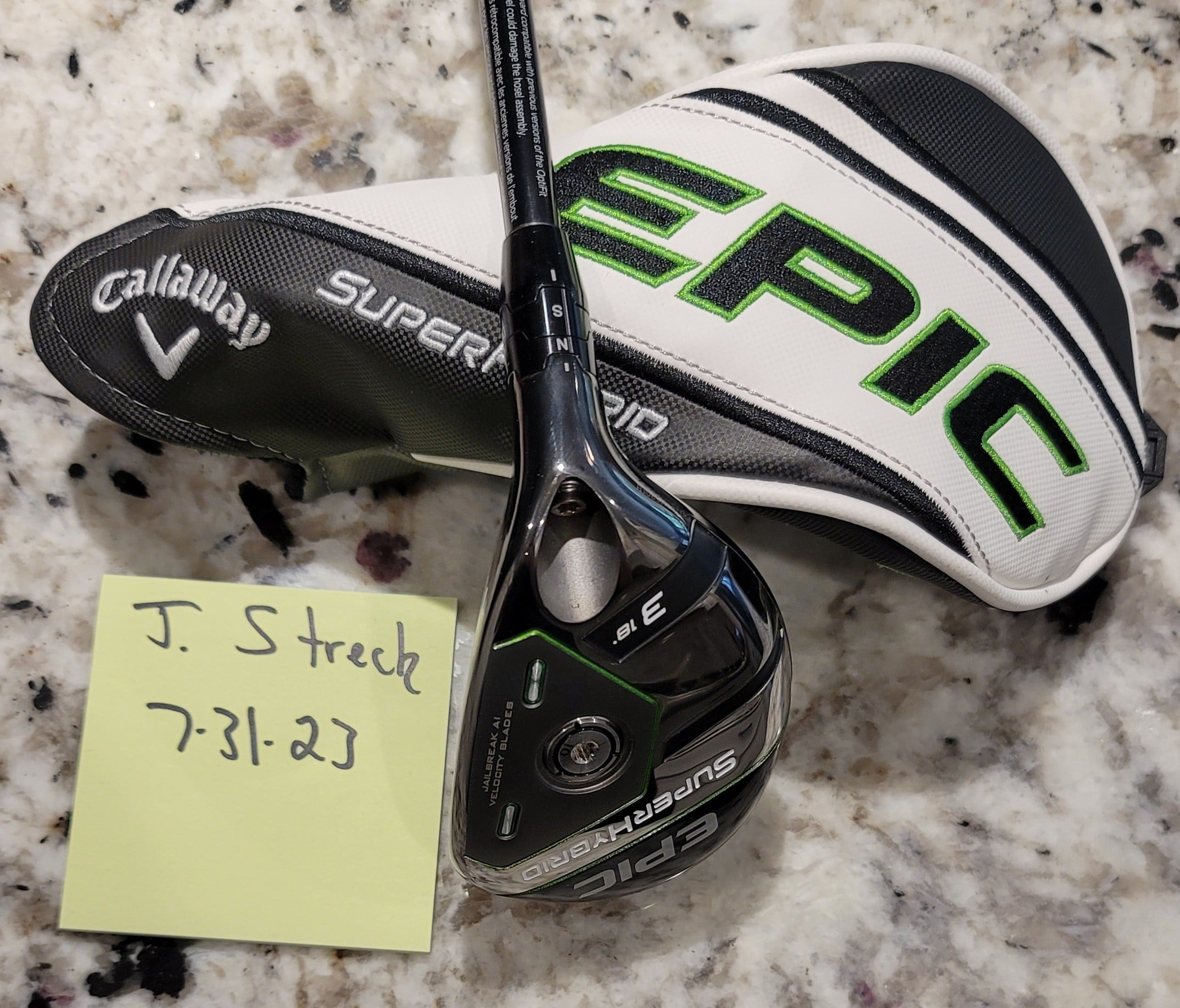 Basically New Callaway Epic Super Hybrid, 18*, Steelfiber fc75HY