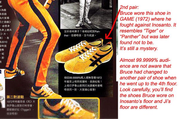 Game of death fashion yellow shoes