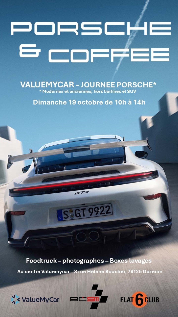 🟠 Porsche & coffee à Rambouillet le 19 octobre  🟠