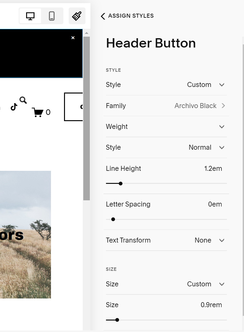 Changing Text size within Navigation Button - Customize with code ...