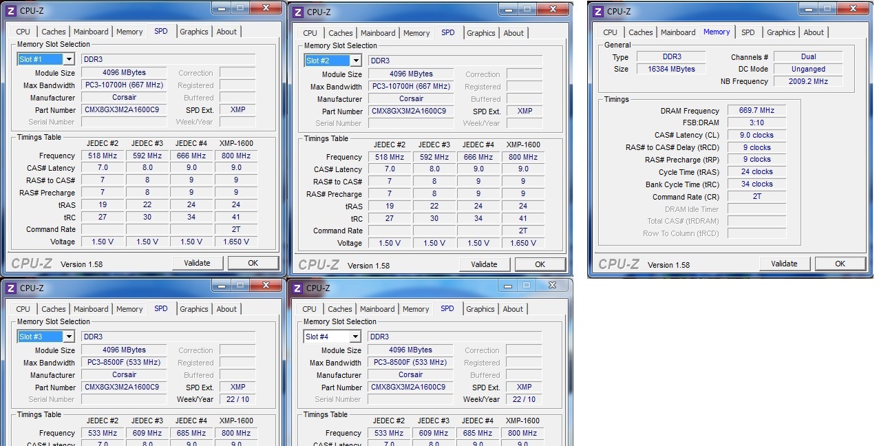 Difference in CPU-Z on CMX8GX3M2A1600C9 - Memory - Corsair Community