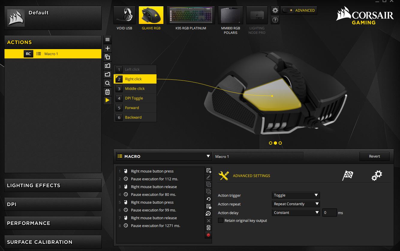 How do i set the harpoon mouse macro? - Legacy Corsair Software 