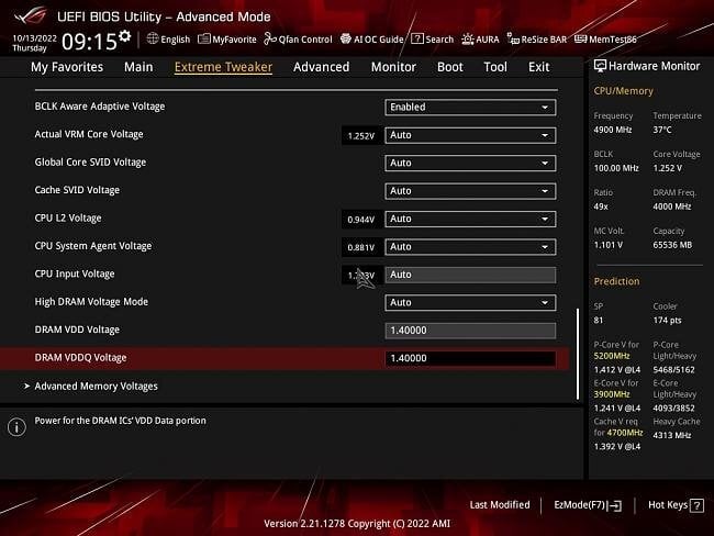 DDR5 Dominator 64GB kit - Asus - Memory detect and reboots