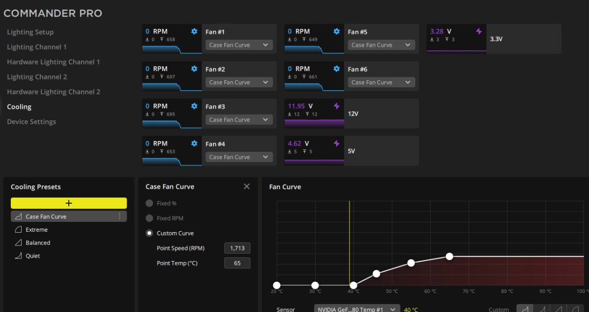 Icue software not changing fan rpm. - iCUE Software 