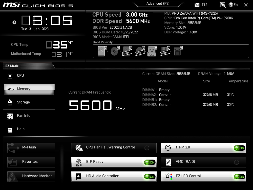 i7400 RAM Stuck at 4800mhz? - CORSAIR Pre-Built Systems