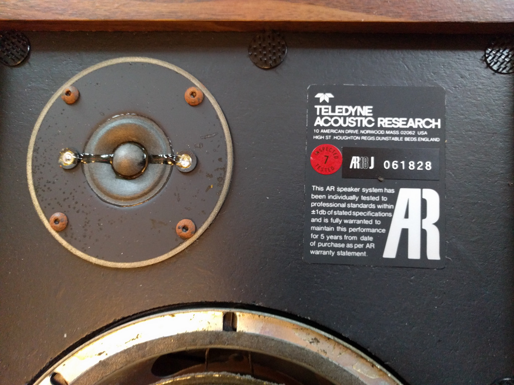new acquired AR-18's - Acoustic Research - The Classic Speaker