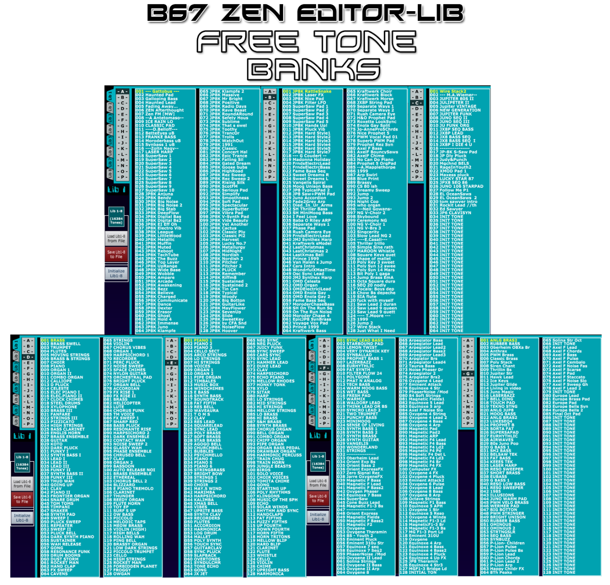 Roland Zen-Core Editor-Librarian and ZEN-Core Sound Banks (222