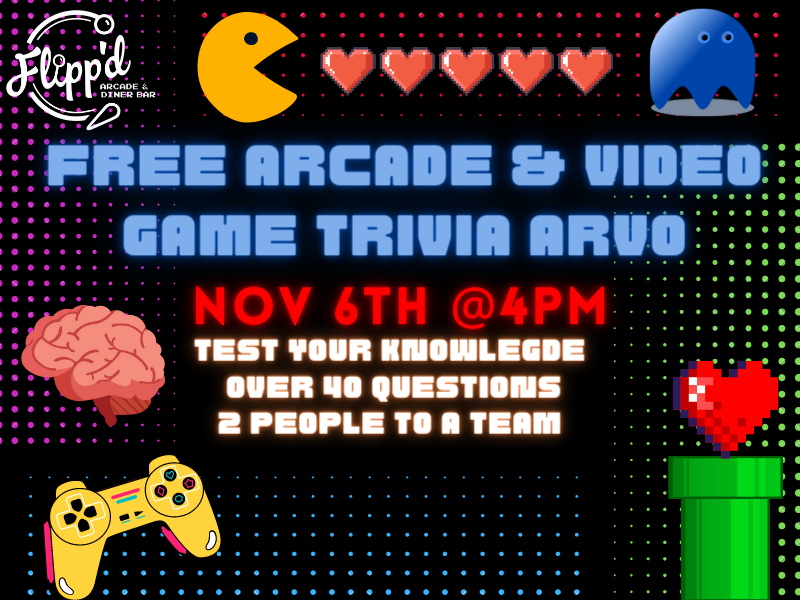 Flipp'd arcade and video game trivia arvo