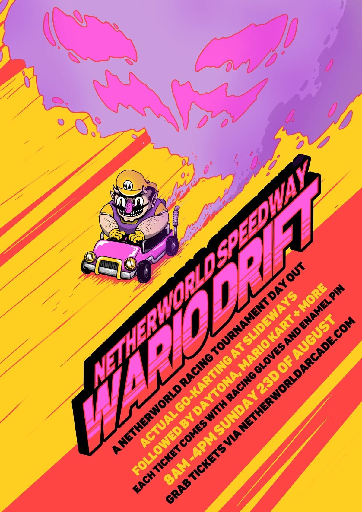 Netherworld Speedway Wario Drift