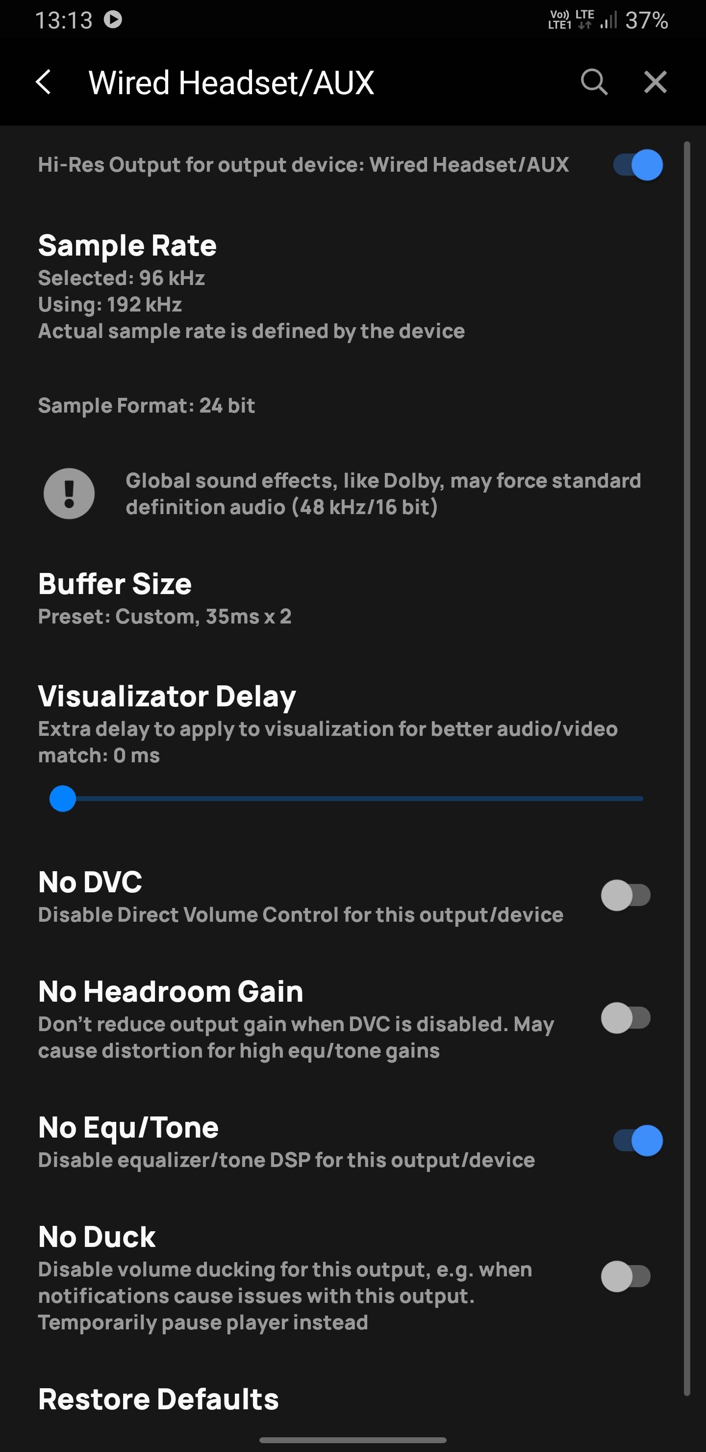 Poweramp is upsampling 96Khz tracks to 192khz in Hi-Res output - Poweramp  Bug Reports - Poweramp