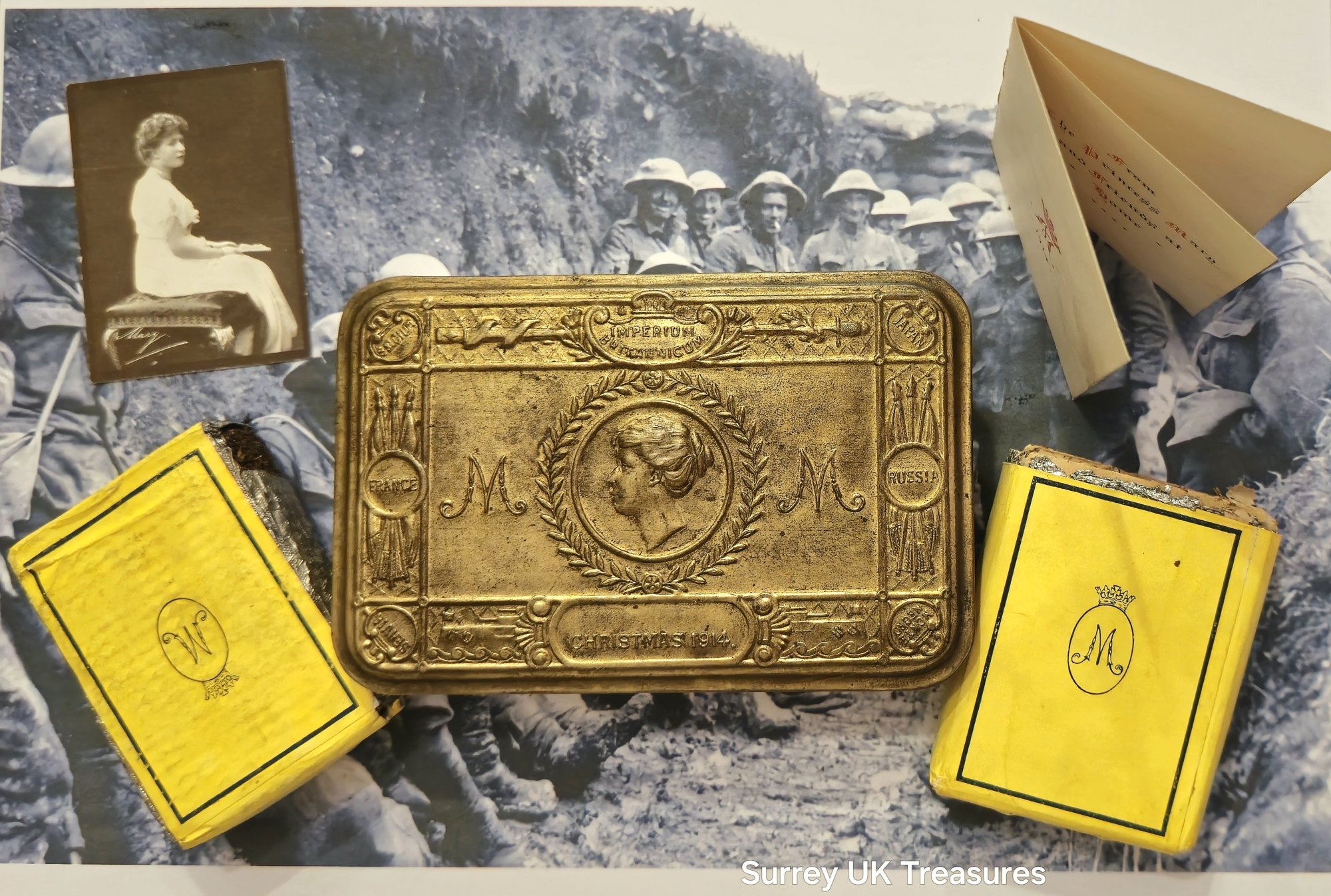 🪖 Princess Mary 1914 Christmas Gift Tin – Exceptionally Preserved