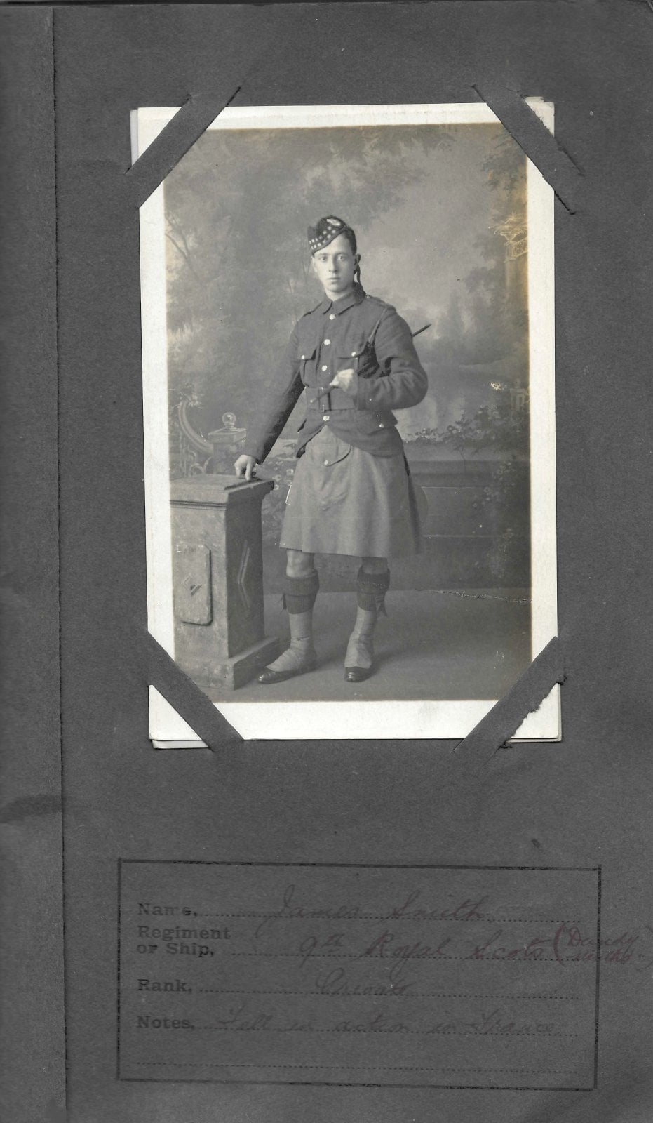 Tracing Private James Smith 9th Royal Scots - Soldiers and their units ...