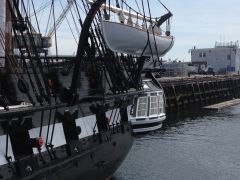 Stern gallery and boat