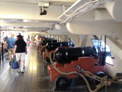 Gun deck with tourist