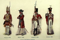 British Old infantry uniforms