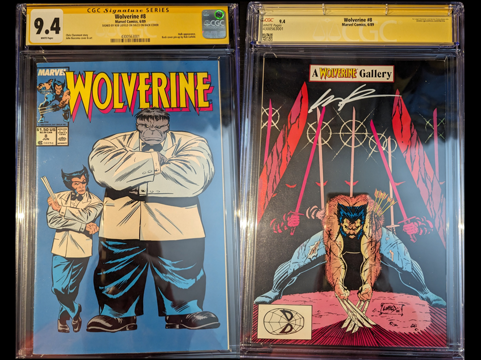 WOLVERINE #8 CGC deals 9.4 White Pages Rob Liefield back cover art