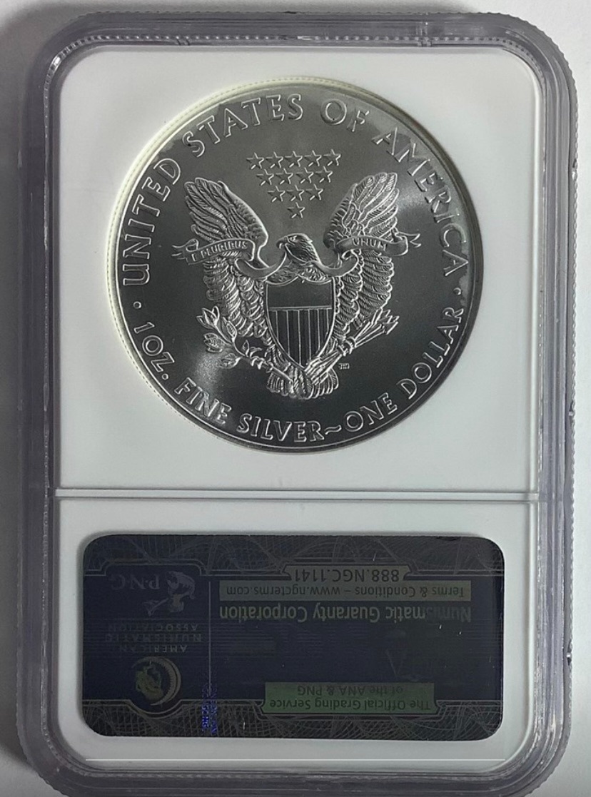 Silver Eagle milk spotting - US, World, and Ancient Coins - NGC