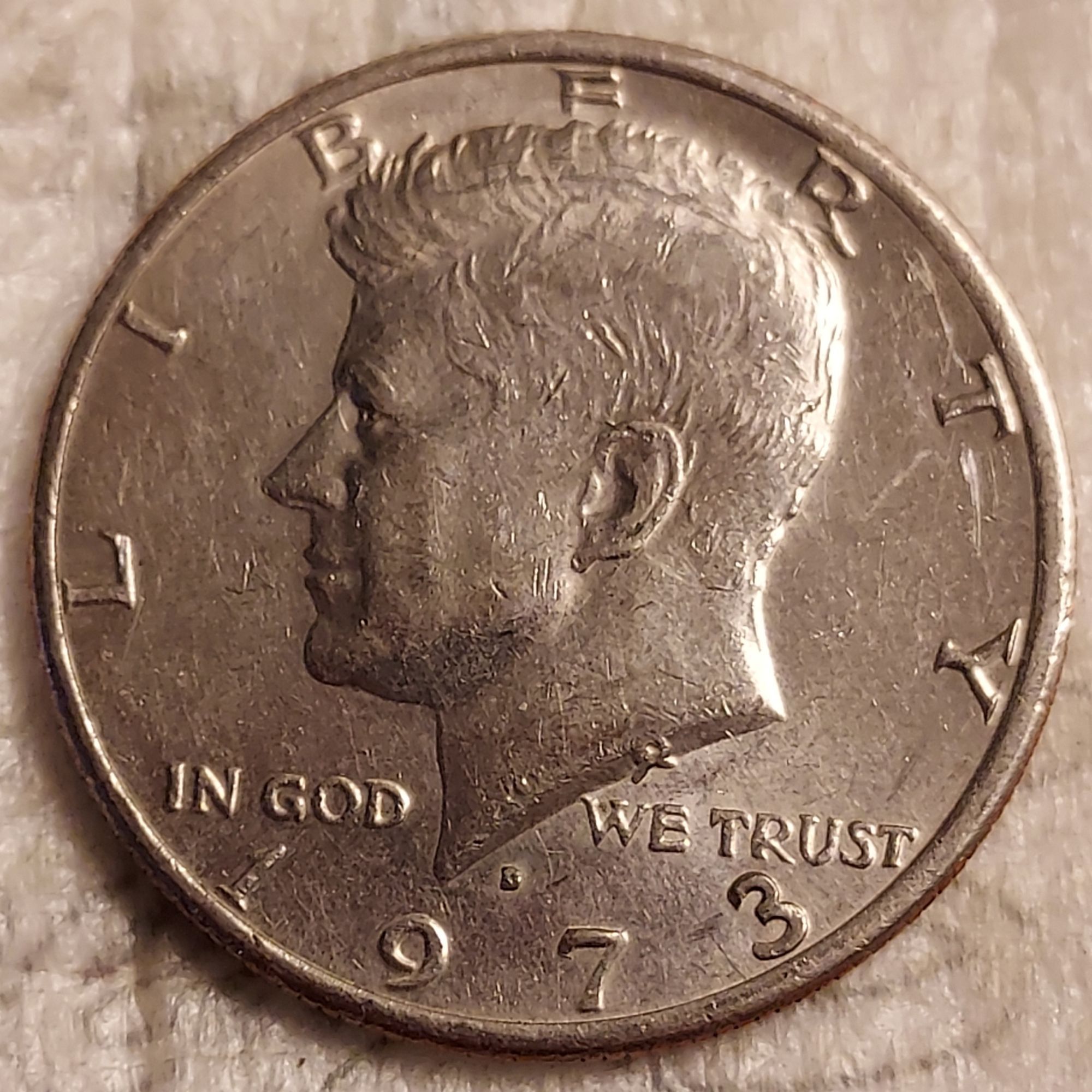 1973-D half dollar error possibly silver - Newbie Coin Collecting