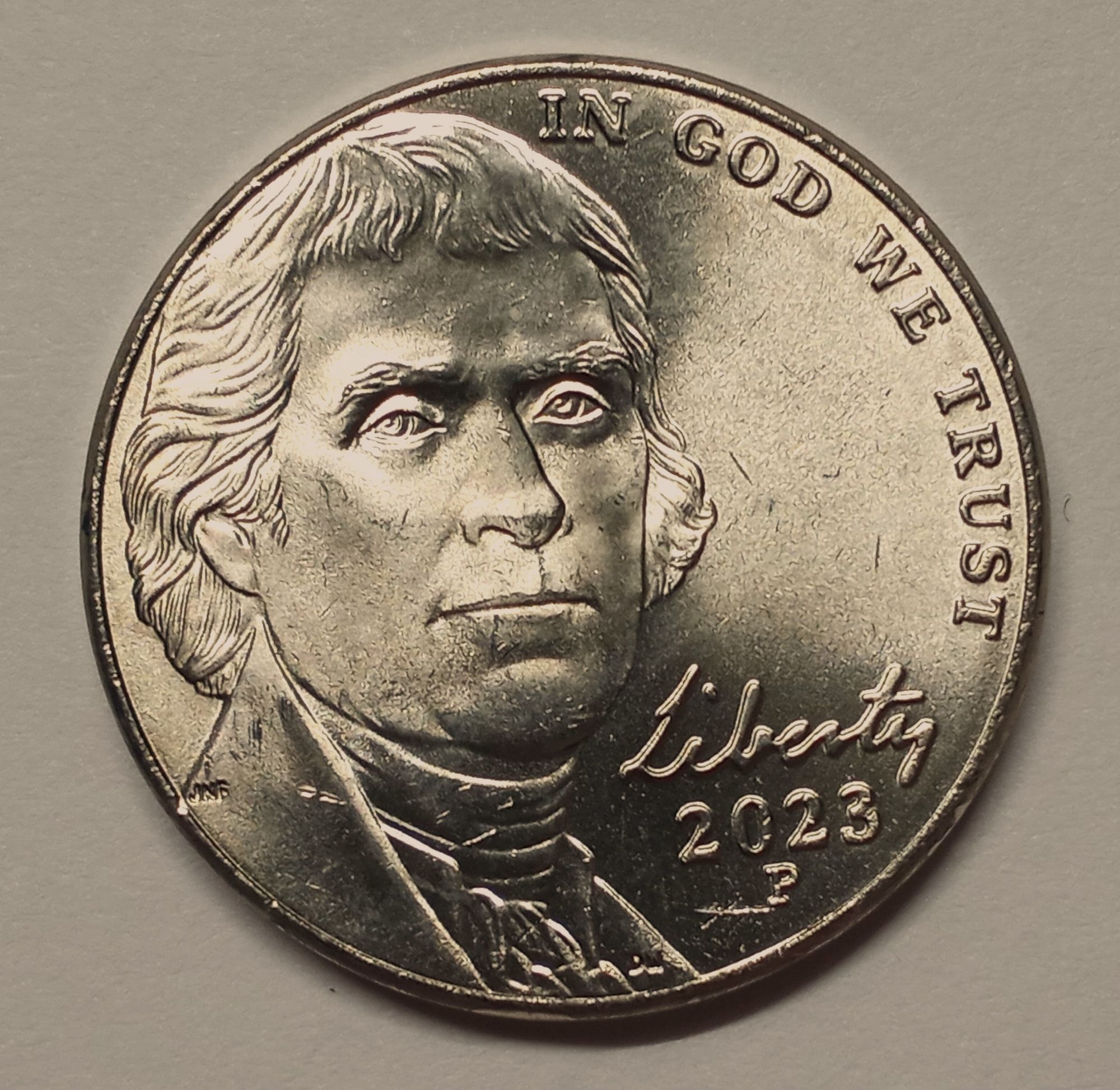 2023-P Jefferson Nickel Possible DDR Nickel Doubled Die Varieties