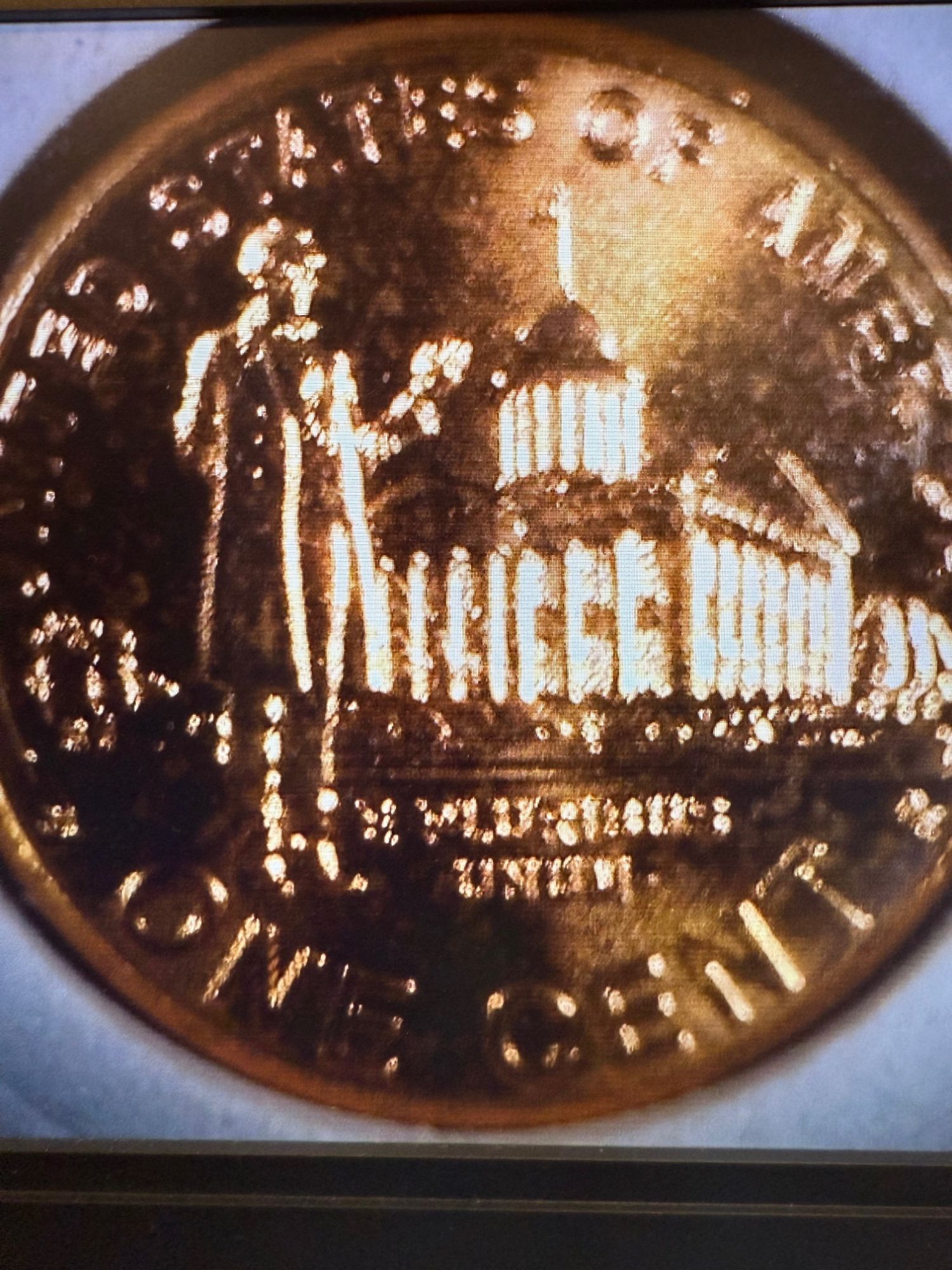 Die Error Clash Strike Through Crack or Scratch 2009 penny