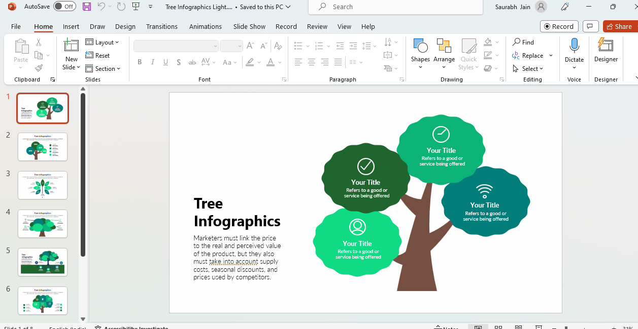 Tree Infographic powerpoint template - PowerPoint Presentations ...