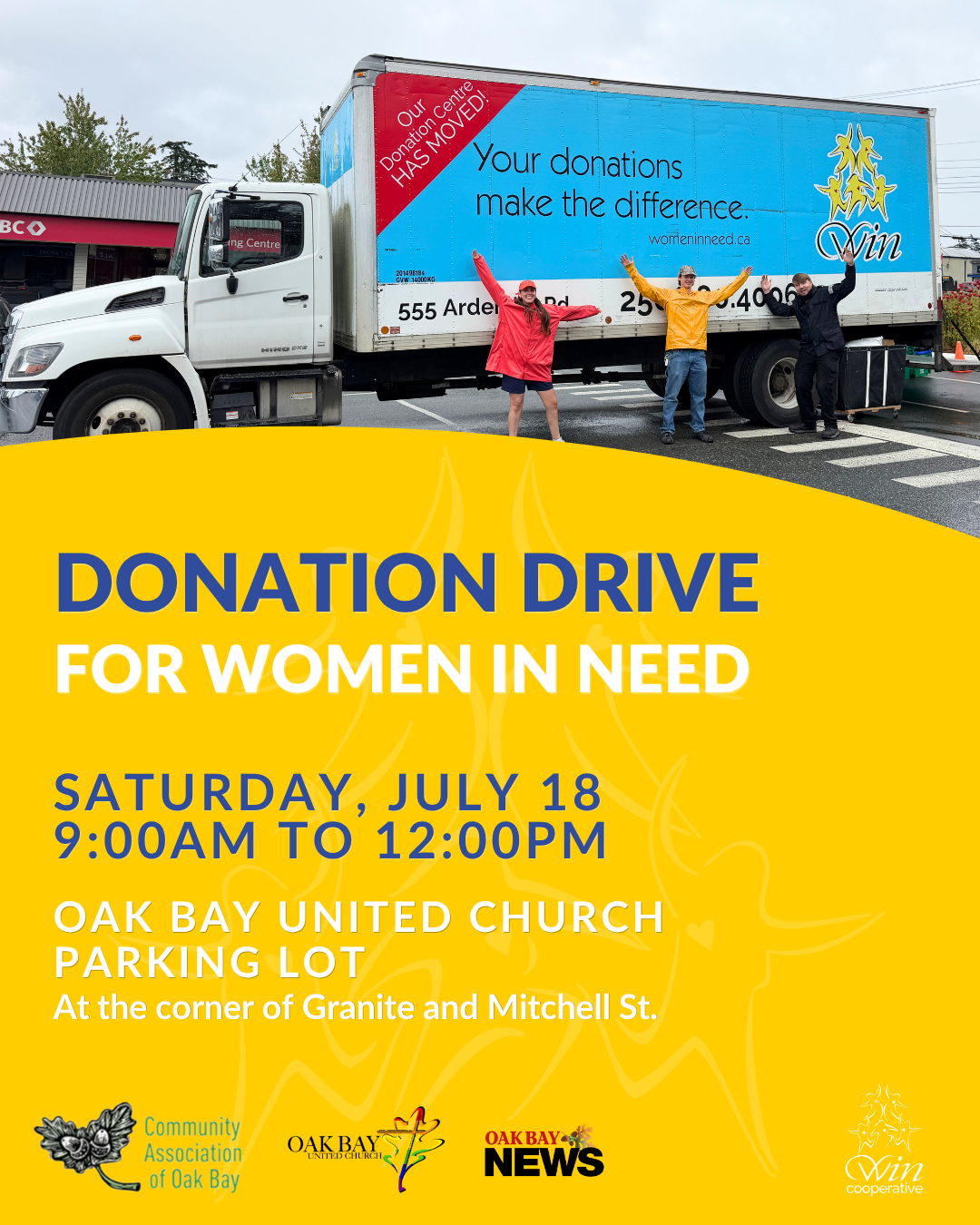Oak Bay Donation Drive for Women in Need
