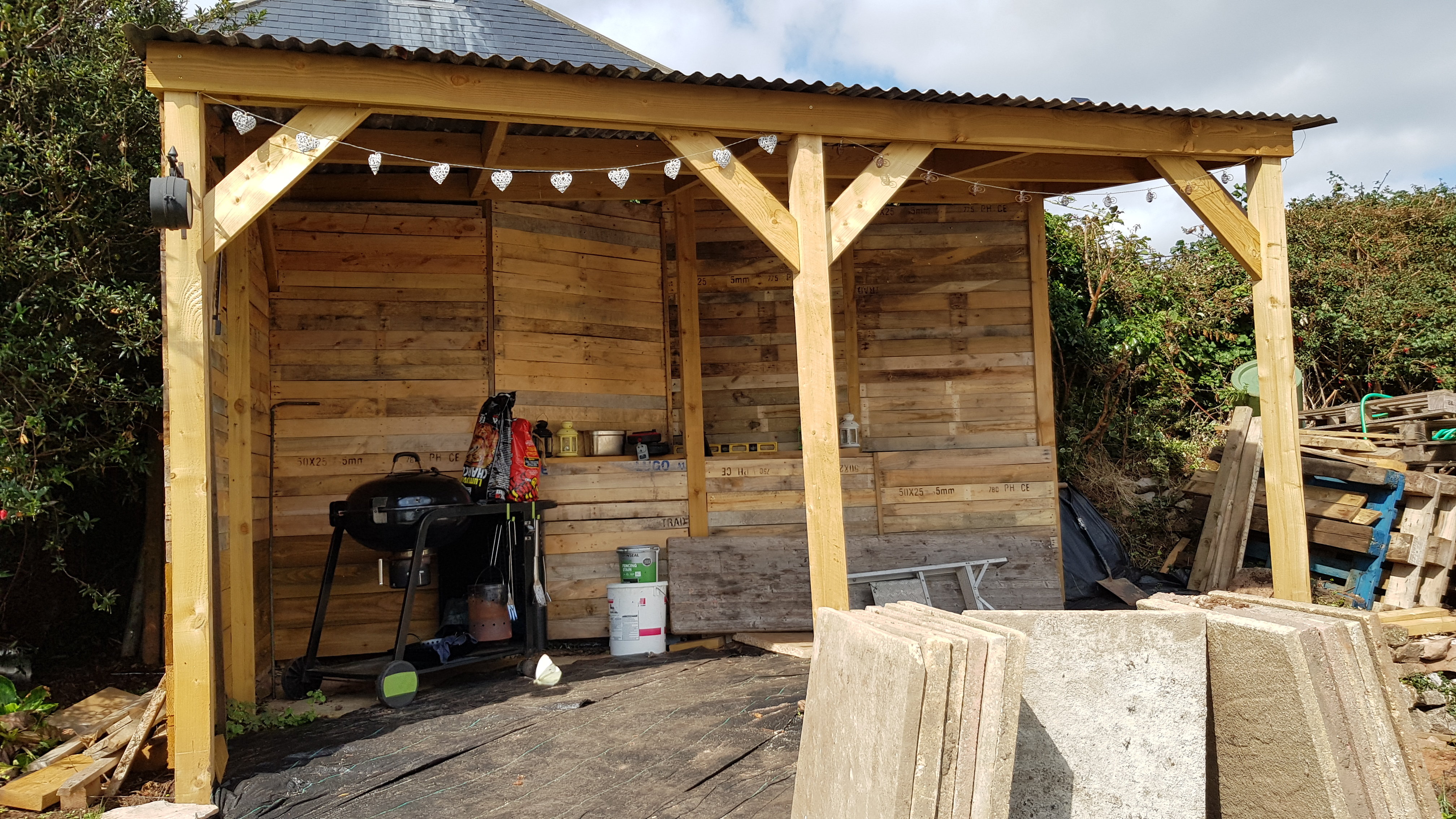 BBQ shack build so far. Homemade Creations BBQ S and BBQ Shacks WoodSmoke Forum