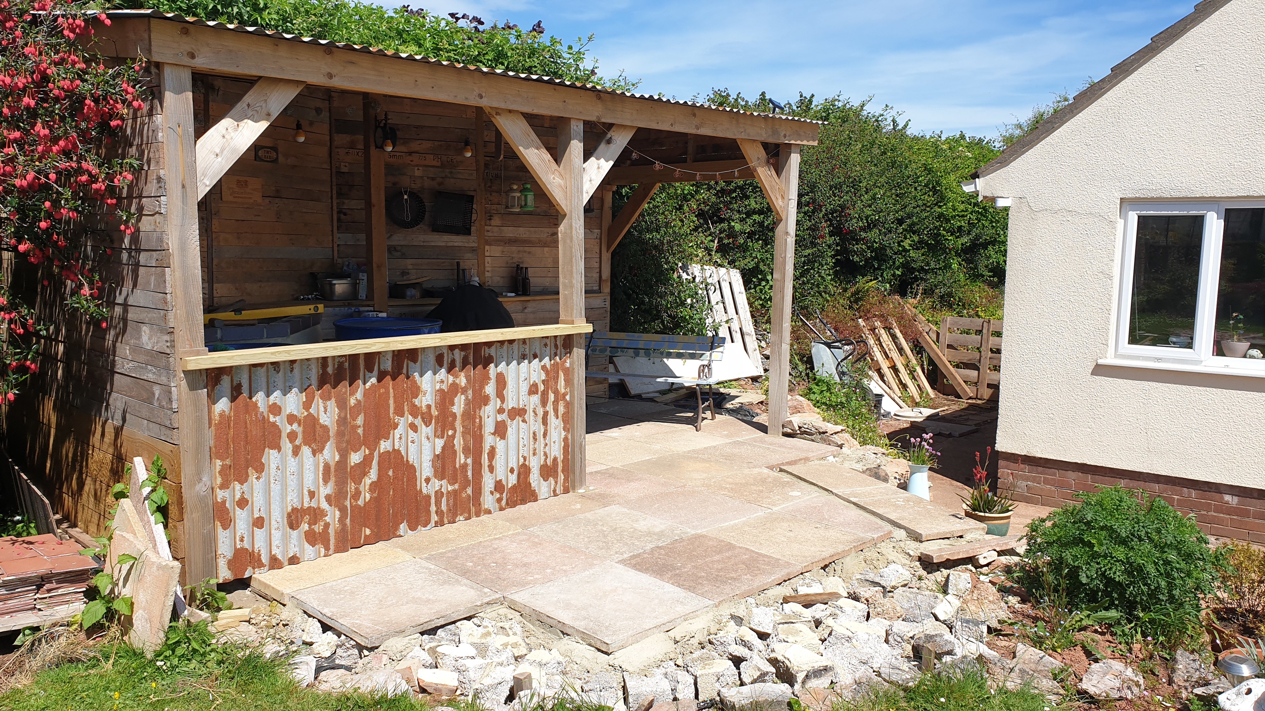 BBQ shack build so far. Homemade Creations BBQ S and BBQ Shacks WoodSmoke Forum