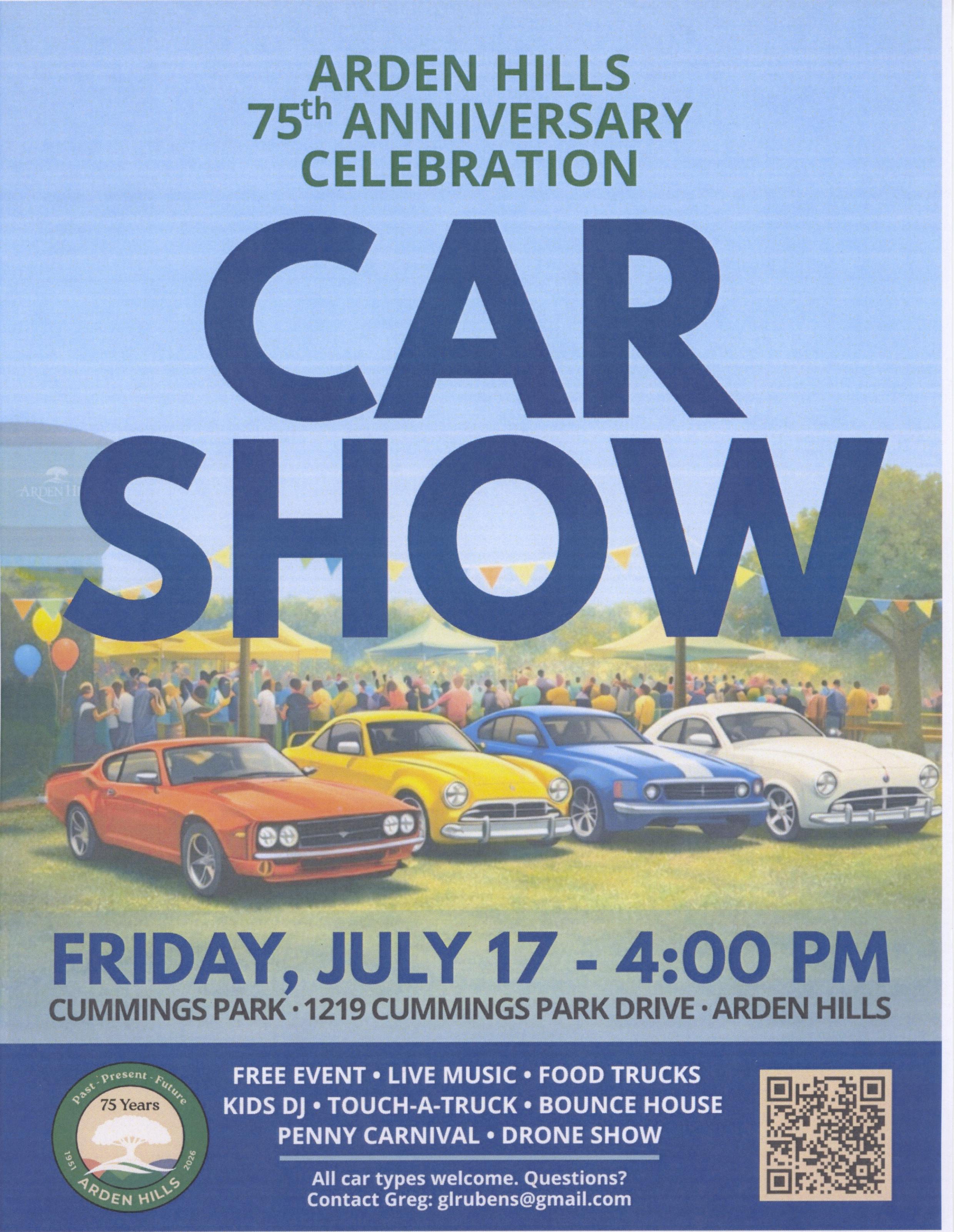 City of Arden Hills 75th Anniversary Celebration and Car Show