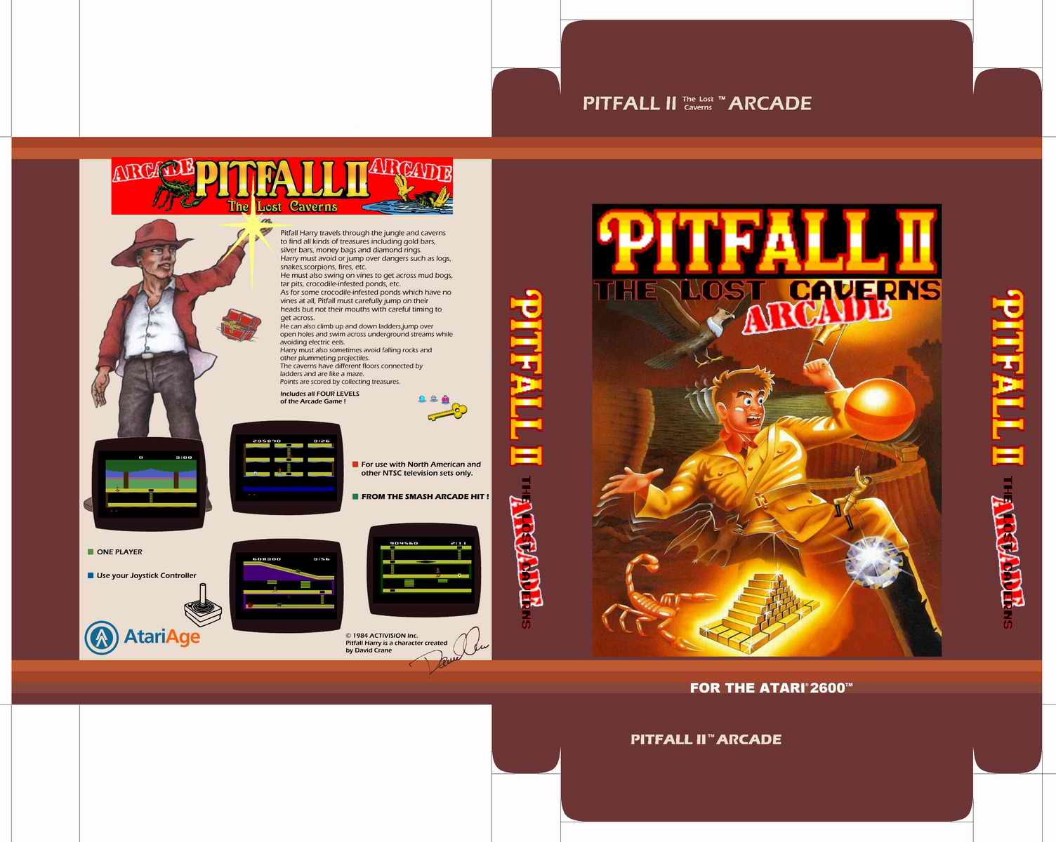 Jeu Vidéo Retro David Crane's Pitfall II Lost Caverns CIB Atari Activision 2600