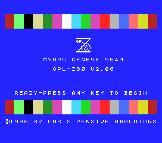 Conversion of Z80 code to TMS9900 - TI-99/4A Development