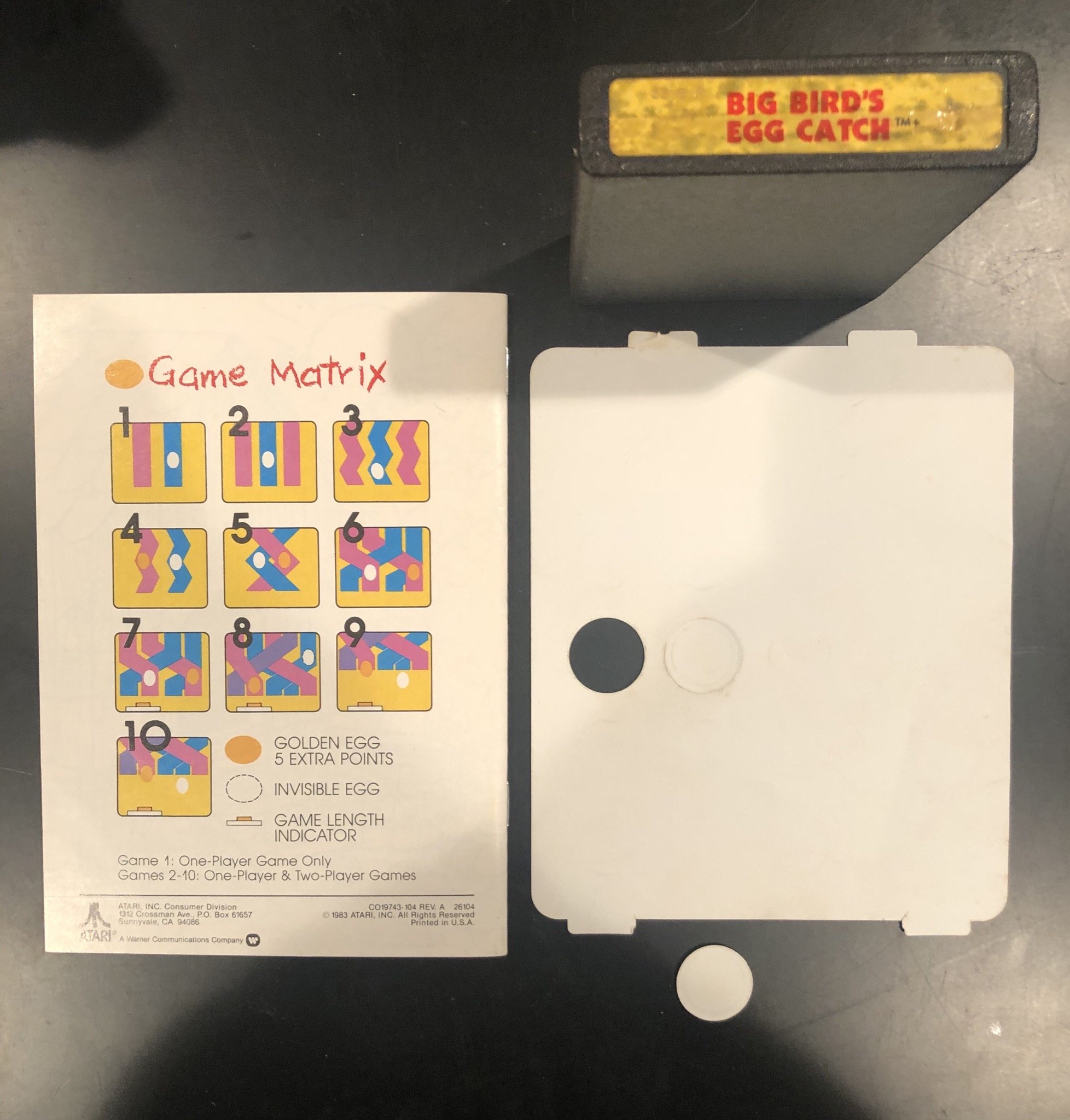 Jeu Atari 2600 - Big Bird's Egg Catch - Édition 1st, Scellé Blister, Boîte Neuve CCW