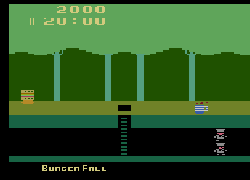 Burger Fall! (Pitfall! Hack) Atari 2600 Hacks AtariAge Forums