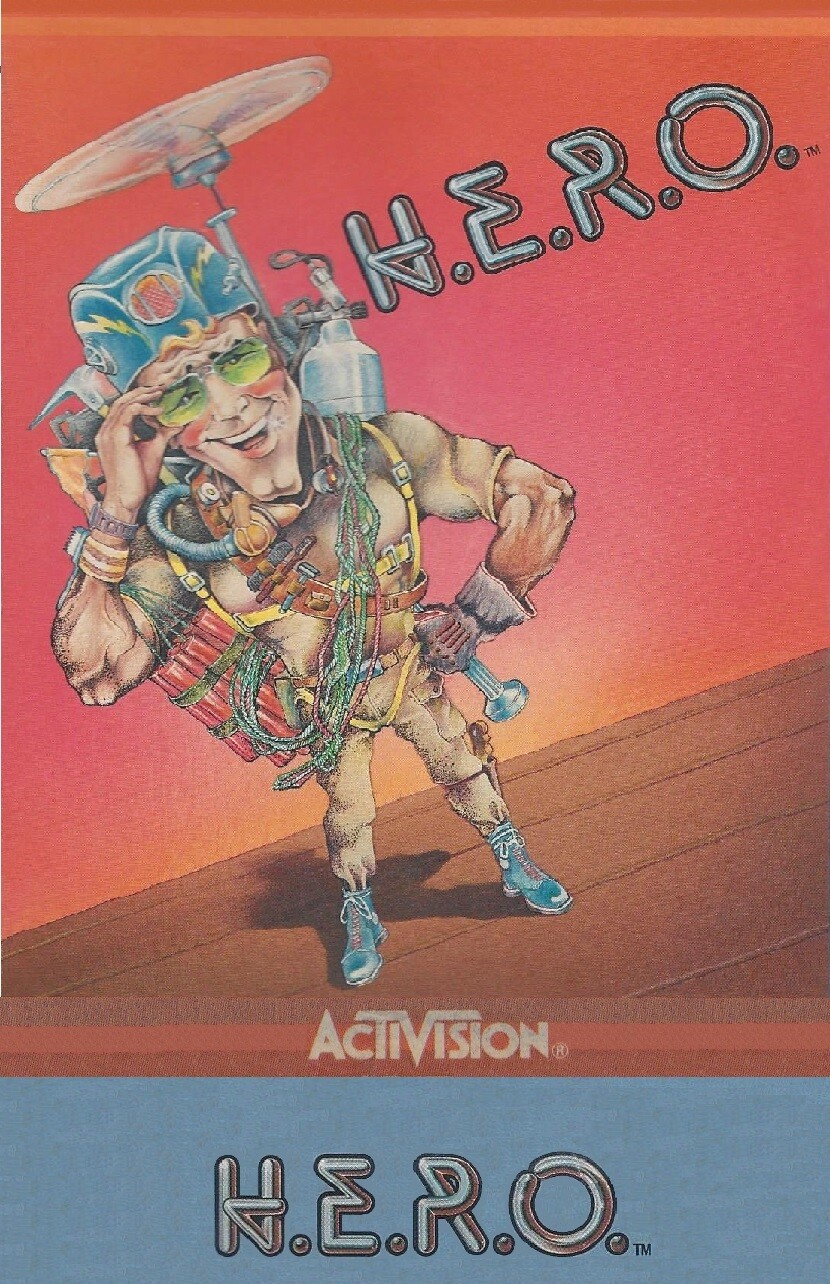 H.E.R.O. WHITE LABEL RIGIDE - PAL pour Atari 2600 VCS - hero ACTIVISION