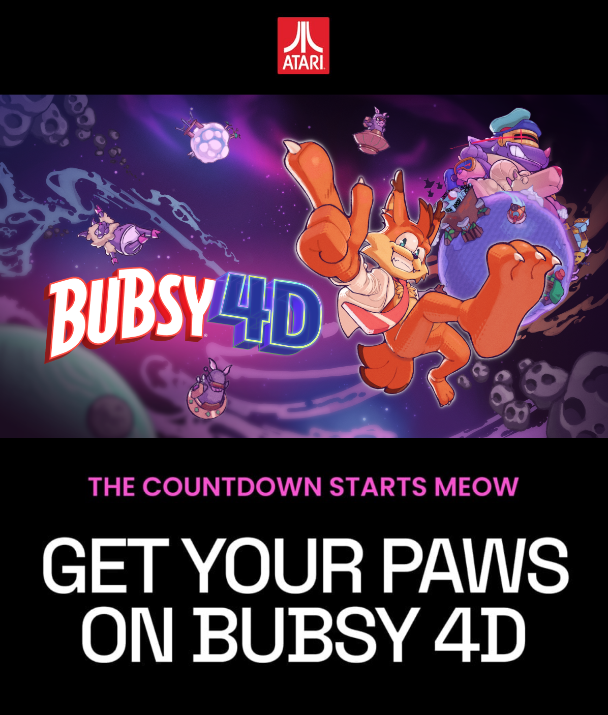 Cruizin' the Atari Website - Pre-orders are open Bubsy 4D
