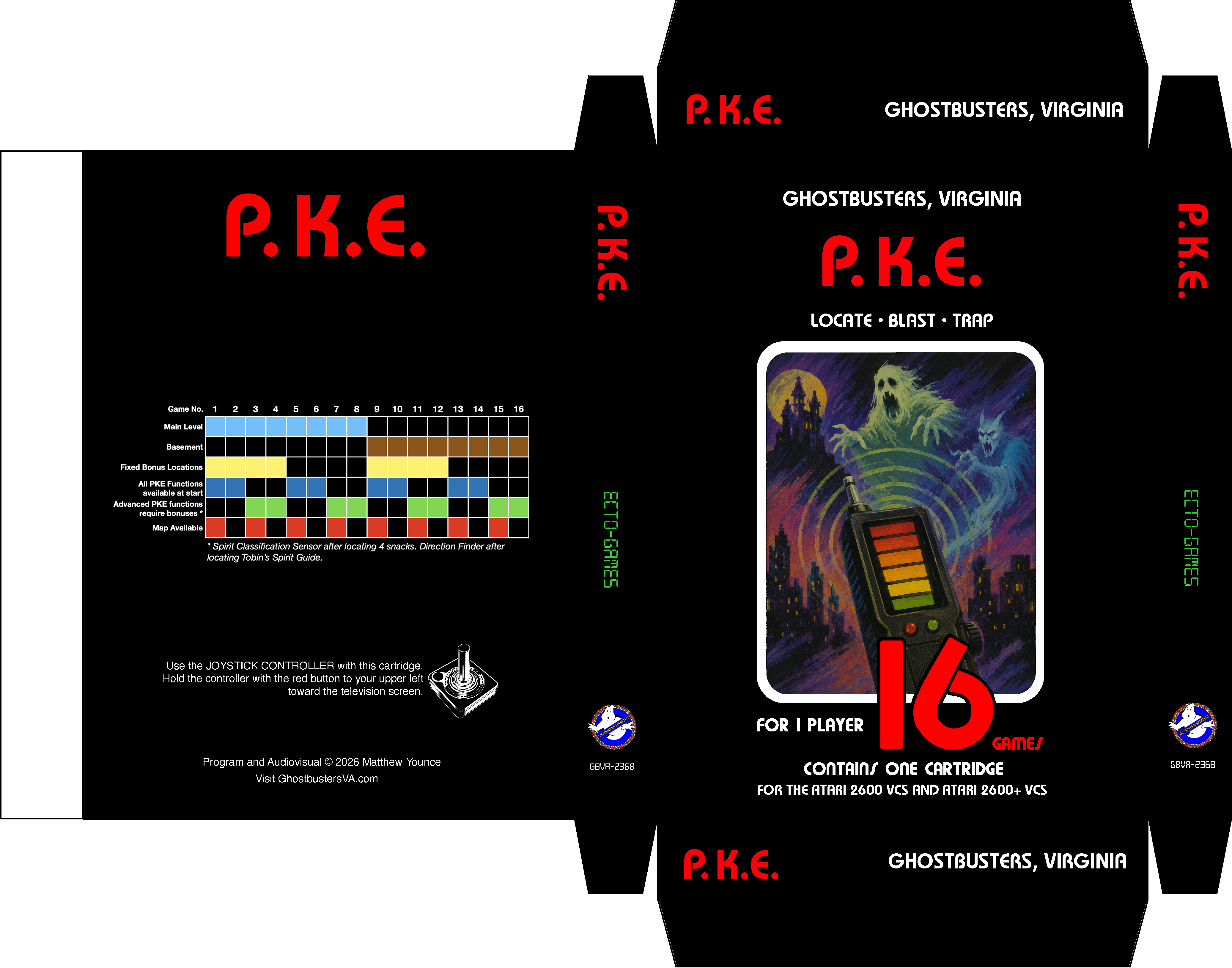 WIP] P.K.E. - A new Ghostbusters-inspired 2600 Homebrew - Atari