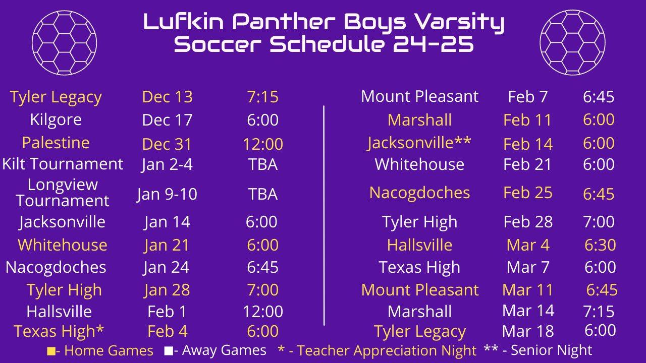 2025 Lufkin Panther BOYS and GIRLS Soccer Main Lufkin Panther Sports