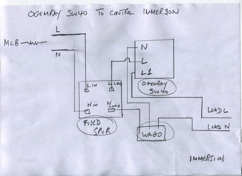 Ogemray SW40 - circuit diagram - Immersion Heater UK - Ogemray Smart ...