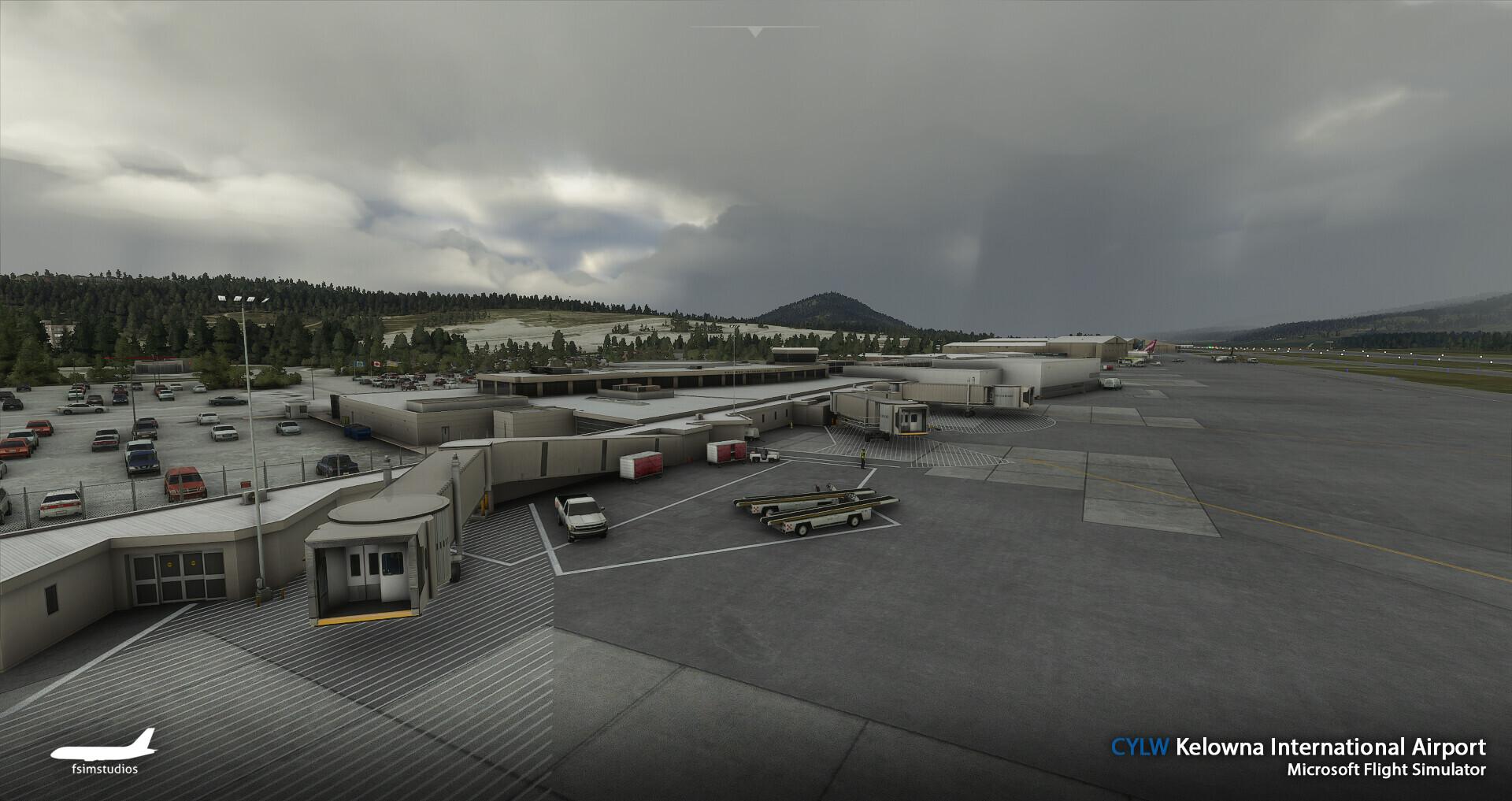 FSimStudios CYLW Kelowna Airport is now available for Microsoft Flight