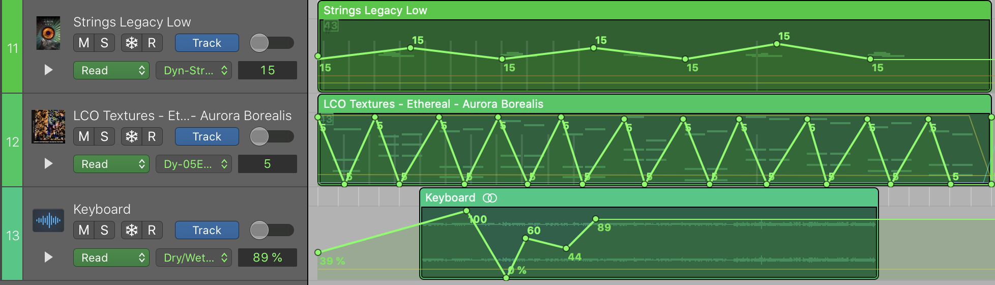 Automation level numbers don't work - Logic Pro - Logic Pro Help