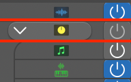 On and Off button, 4 different types - Logic Pro - Logic Pro Help