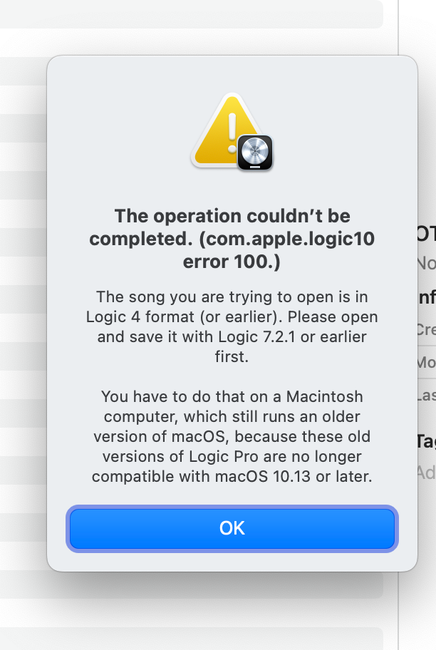 recover old logic files (2008 - 2012) - Logic Pro - Logic Pro Help
