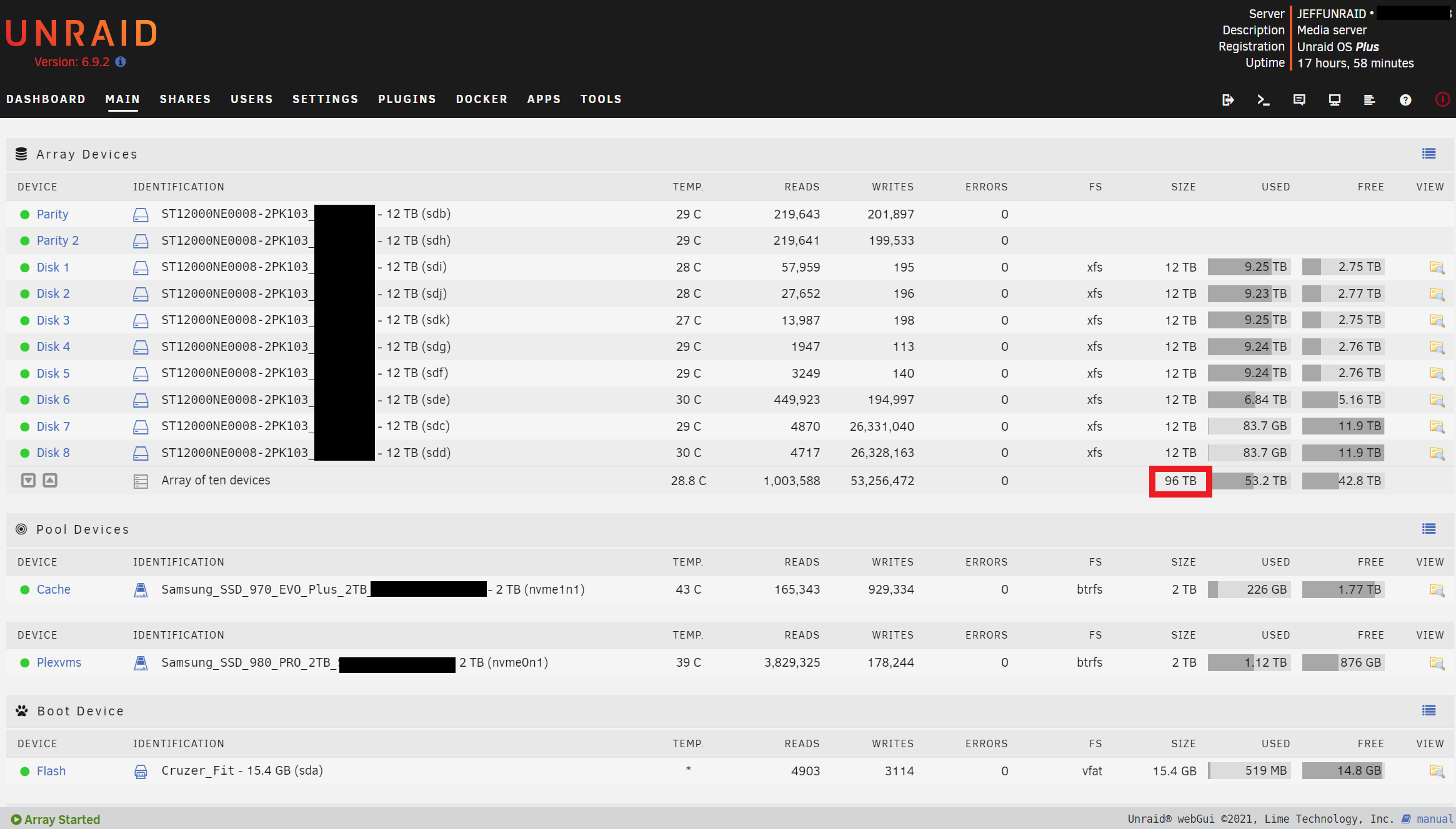 UPDATED: 96TB Plex &amp; UNRAID Evolution - Unraid Compulsive 