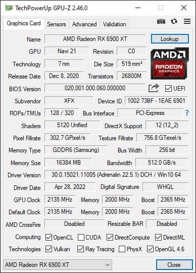 SOLVED - XFX RX 6900 XT Merc 319 black and osx Monterey. Booting