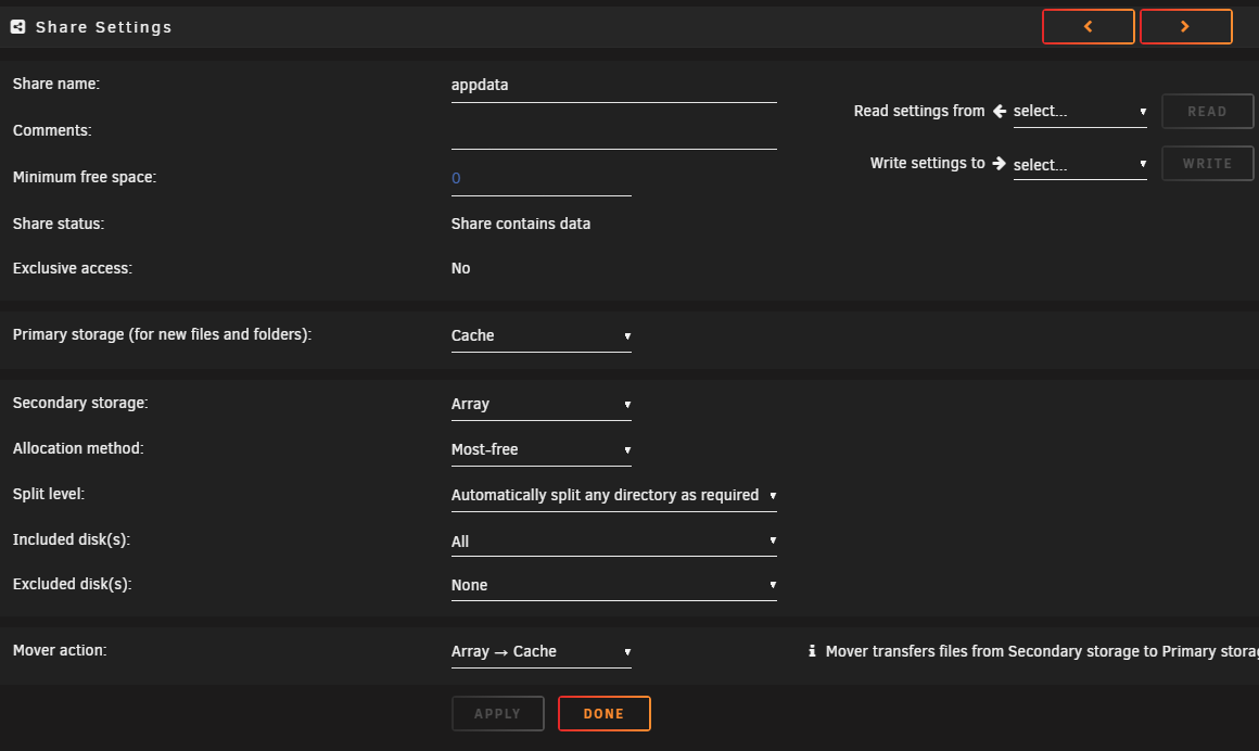 Recomended Appdata Cache configuration - General Support - Unraid