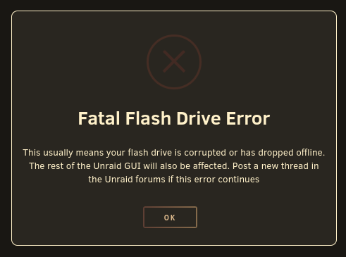 Unraid 6.12.4: Fatal Flash Drive Error - General Support - Unraid