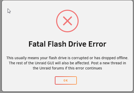 Flash Drive Failed - General Support - Unraid