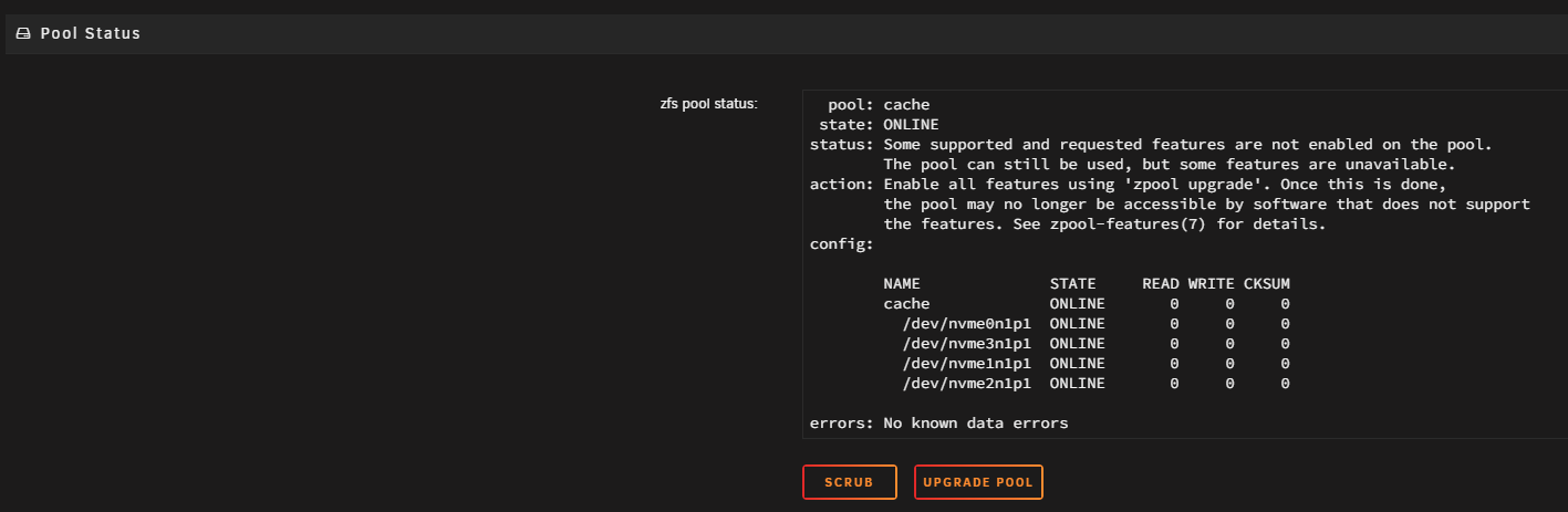 Can I decrease the amount of drives in my zfs cache pool without
